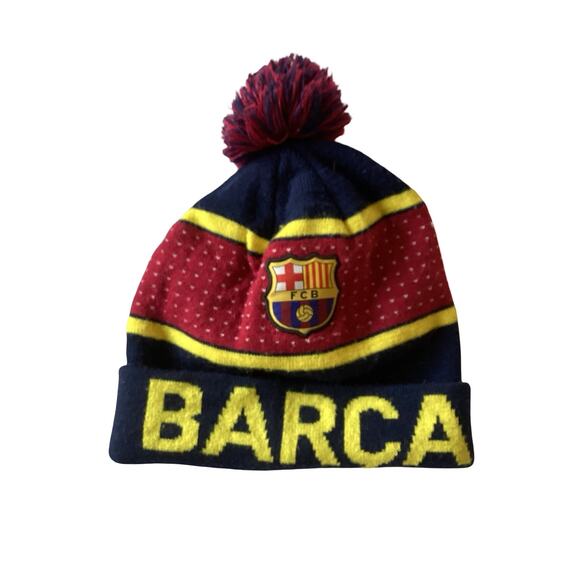 Icon Sports Team Barcelona Pom Beanie - Picture 1 of 5